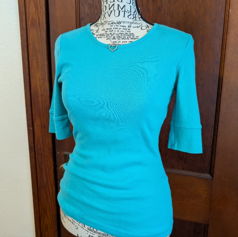 Miss Attitude Y2K Teal Vibrant Kidcore Knit Preppy Top